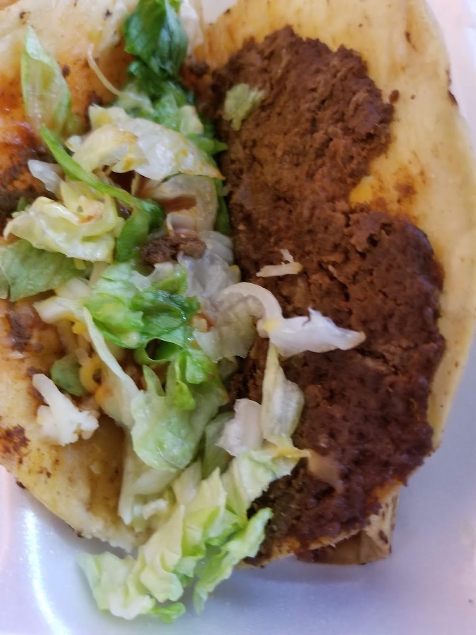 Inside of Taco from Combo Meal