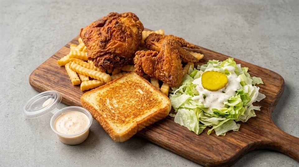 Kids' meal served with a simple side.